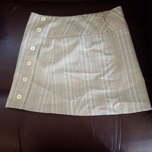 Plaid Tan Miniskirt by Meeting - S
